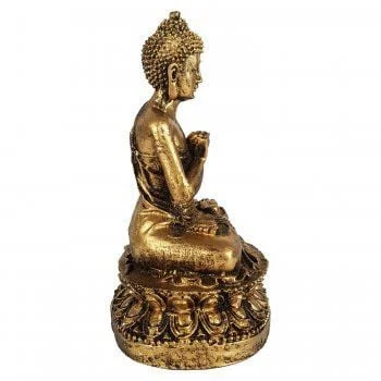 Buda Hindu Rezando Dourado M - Imagem 2