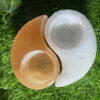 Porta Velas Selenita Yin Yang