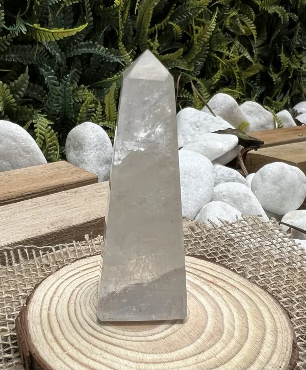 Obelisco de Cristal Transparente
